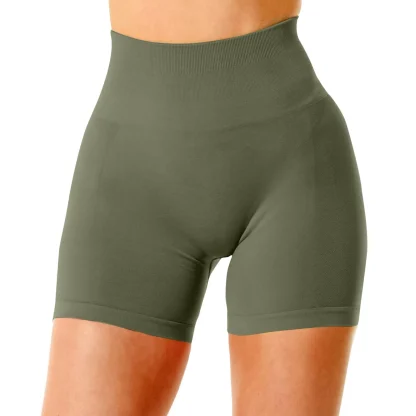 Solid Seamless Gym Shorts - Image 4