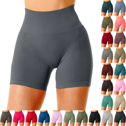 Solid Seamless Gym Shorts - Image 6