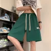 Casual Solid Loose Fit Gym Short