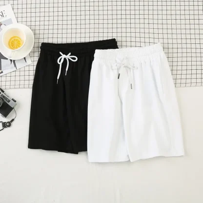 Solid Color Breathable Gym Shorts - Image 4