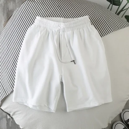 Solid Color Breathable Gym Shorts - Image 2